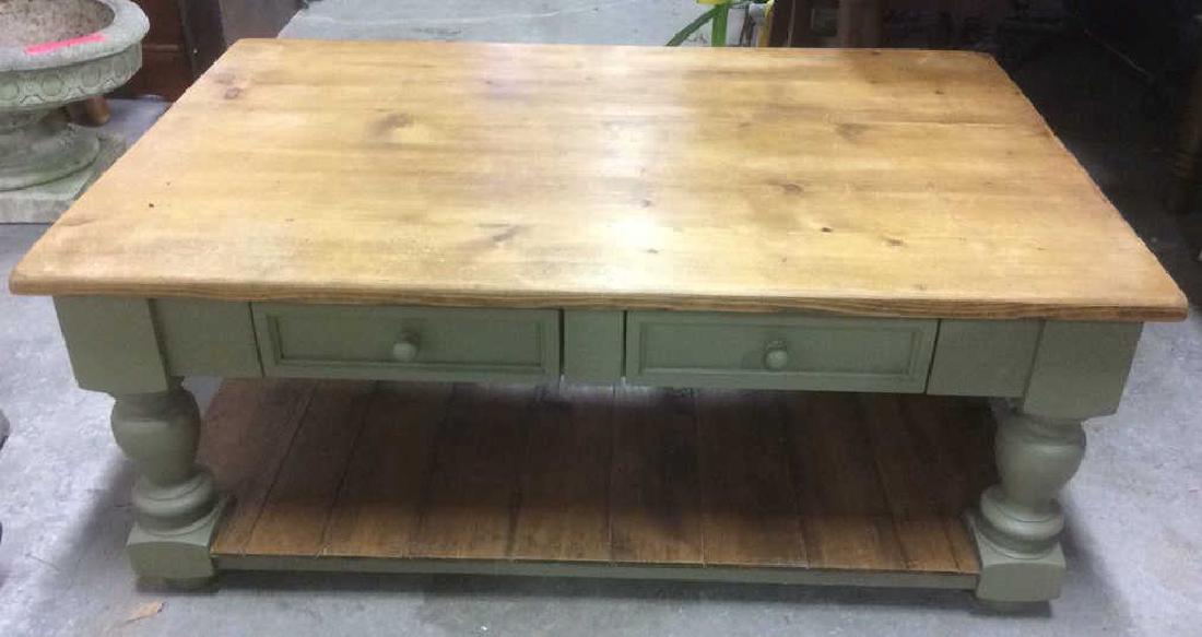 2 Drawer Wooden Coffee Table (1 of 10)