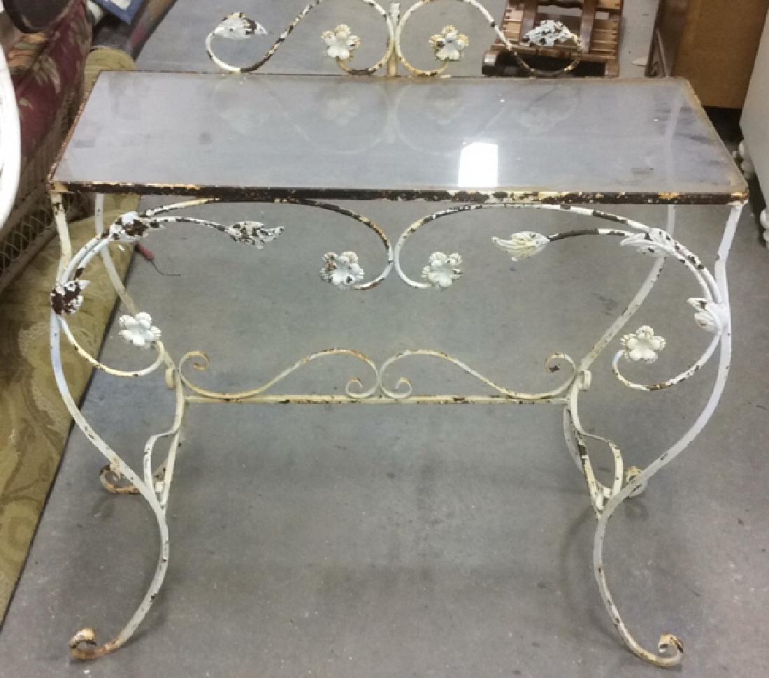 Outdoor Weathered Iron Patio Table (1 of 11)