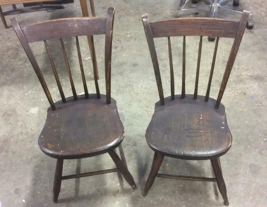 Antique Wooden Chairs >> Pair Of Antique Wooden Chairs With Spindled Back Antique Wooden Chairs >> Pair Of Antique Wooden Chairs With Spindled Back