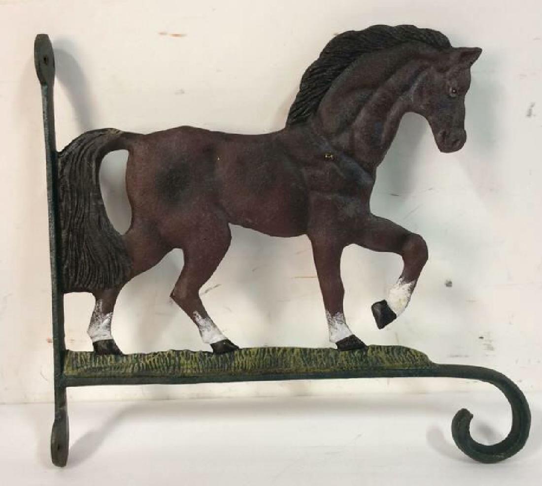 Vintage Painted Iron Horse Wall Hanging (1 of 8)