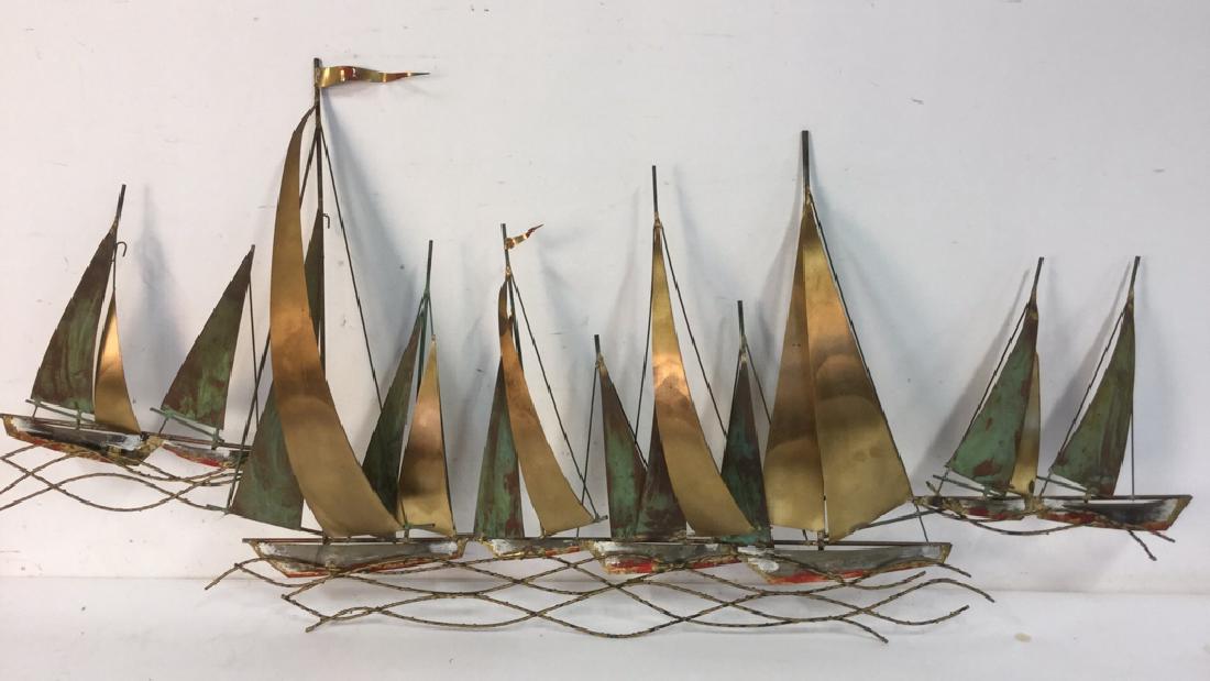 Mid Century Curtis Jere Metal Sailboat Sculpture (1 of 8)
