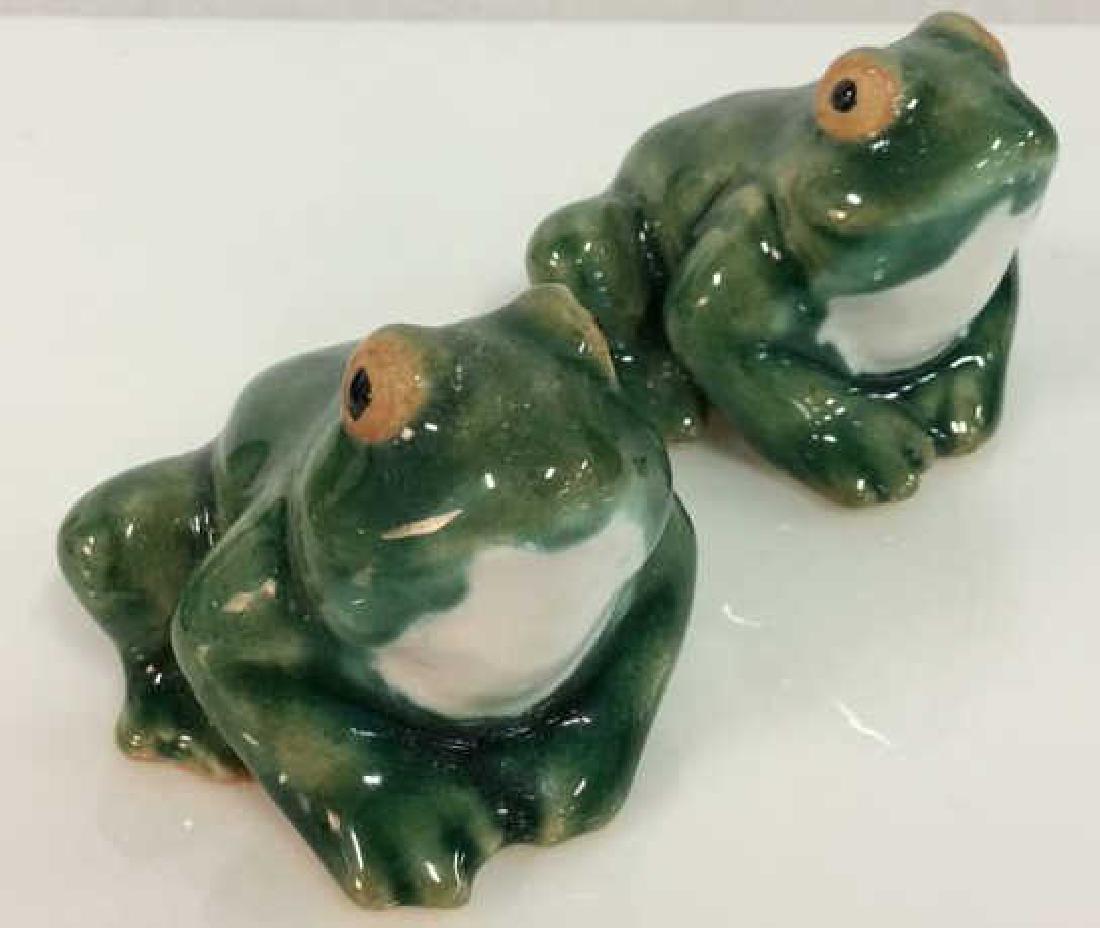 Pair Ceramic Frog Figurines (1 of 8)