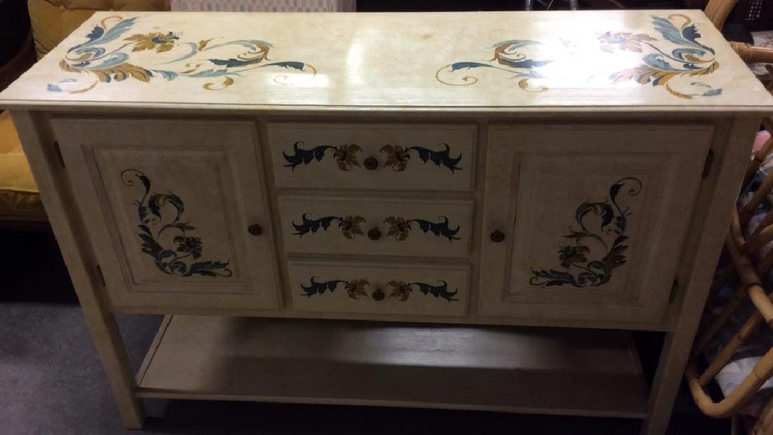 Yellow Toned Hand Painted Sideboard (1 of 11)
