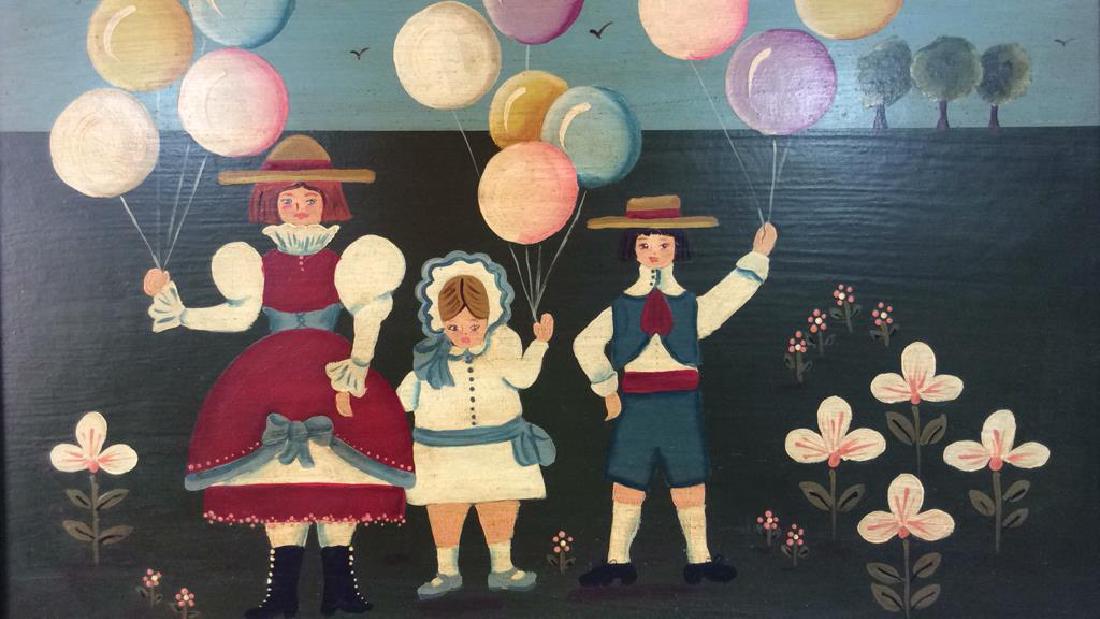 Framed and Signed SCHNIERS Folk Art Painting (1 of 10)