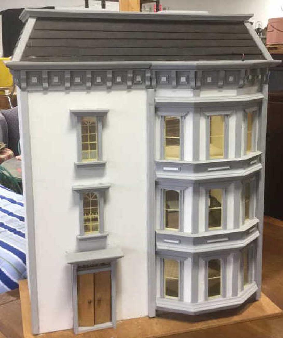 Four Story Hand Crafted Wooden Dollhouse (1 of 11)