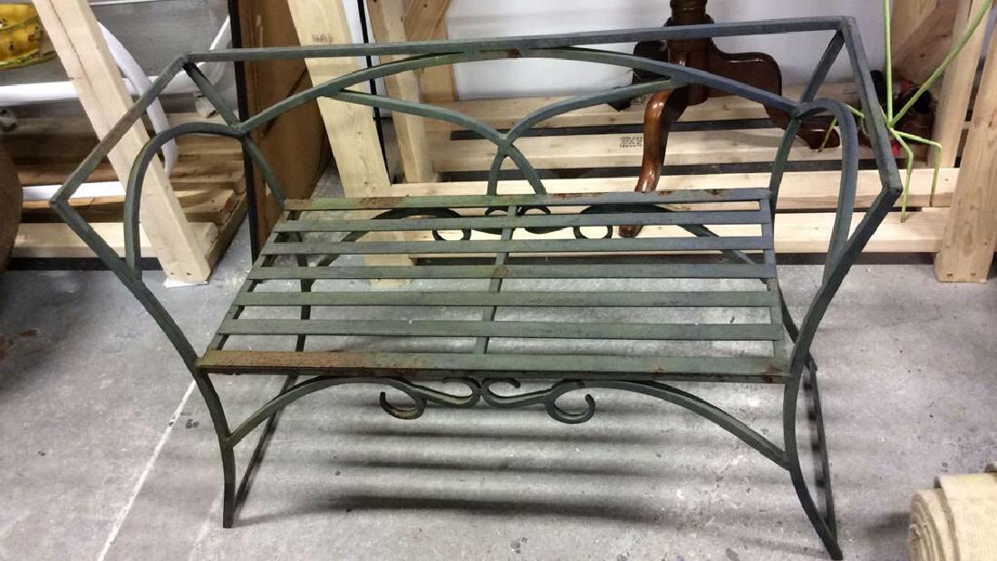 Metal Iron Garden Bench Outdoor Seating (1 of 8)