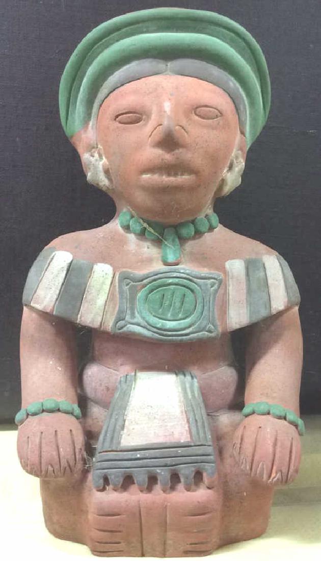 Mayan Style Terra Cotta Ceramic Sculpture (1 of 10)