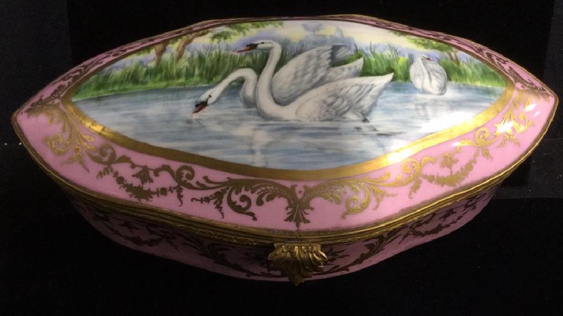 Antique French Porcelain And Ormolu Lidded Box (1 of 12)