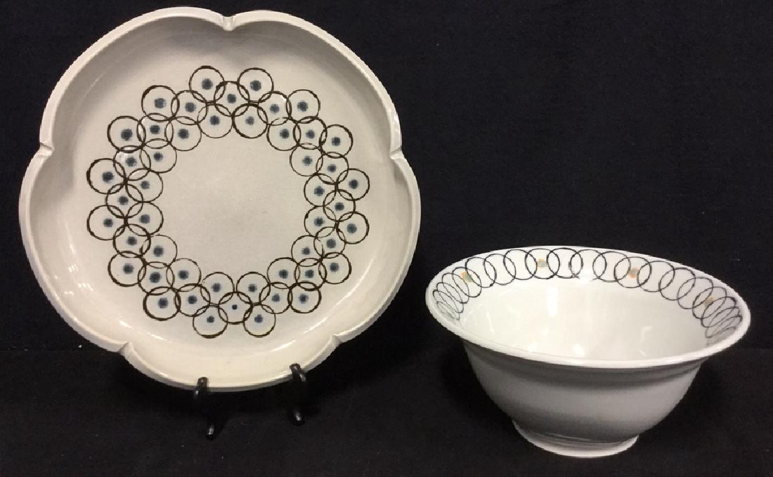 Lot 2 Ceramic Serving Plate And Bowl (1 of 8)