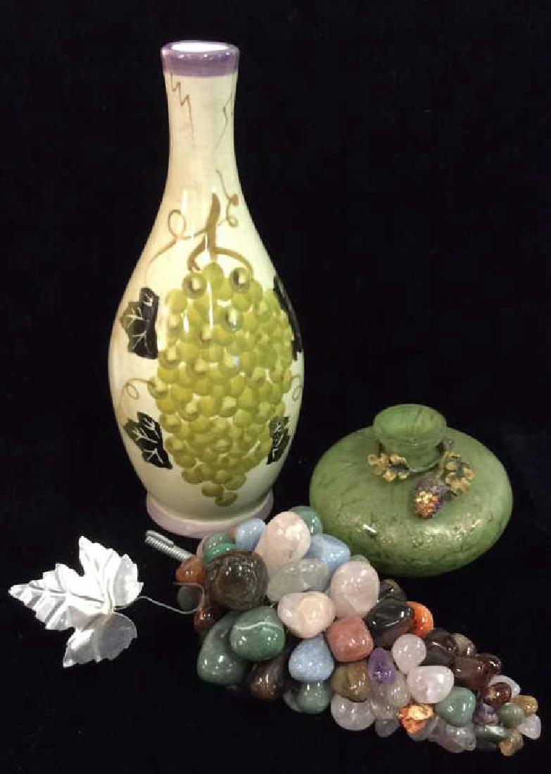 Lot 3 Grape Motif Tabletop Accessories (1 of 10)