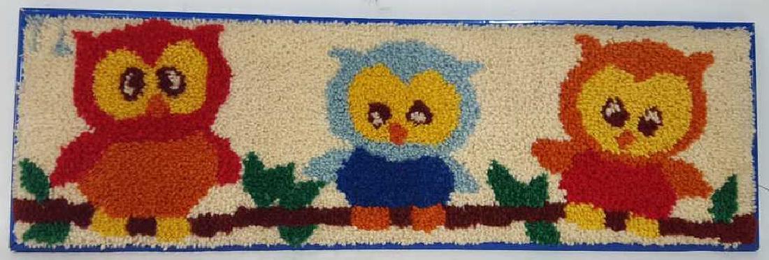 Vintage Owl Themed Hooked Rug (1 of 8)