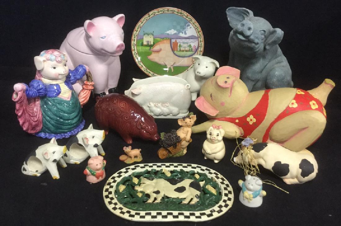 Lot 17 Pig Figurals Ceramics Cast Iron (1 of 12)