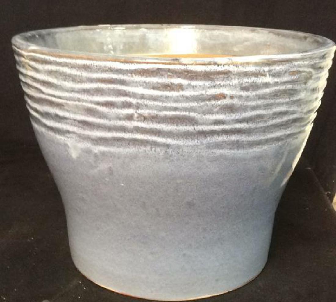Slate Blue Glazed Terra Cotta Planter (1 of 6)