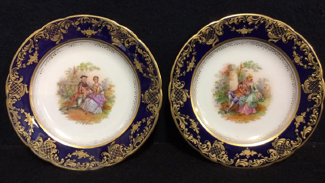 Pair Porcelain/Ceramic Plates Marked Dresden (1 of 9)