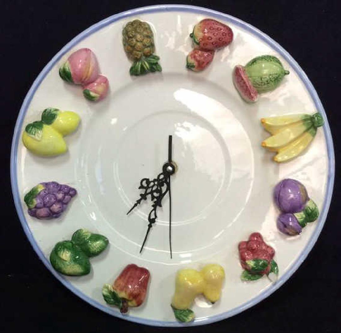Ceramic Fruit Plate Analog Clock (1 of 8)