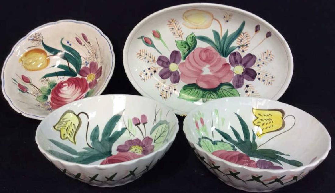 Lot 4 Assorted Painted Ceramic Serving Bowls (1 of 10)