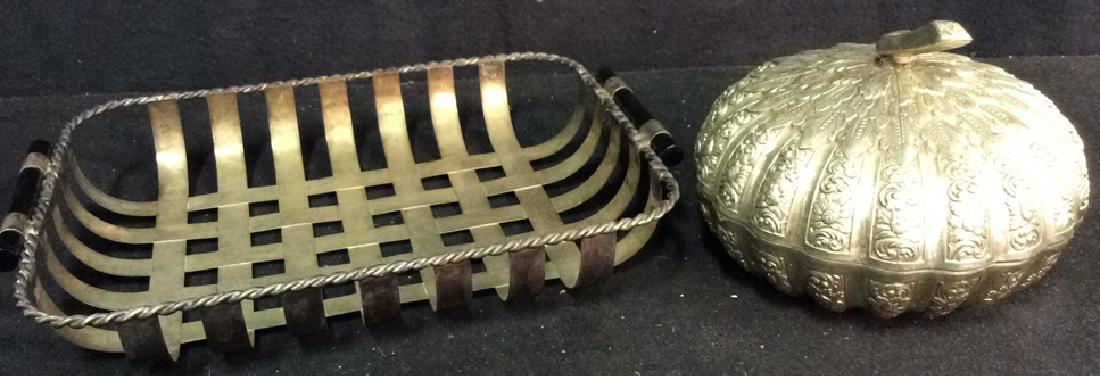 2 Silver Tone Handled Centerpieces (1 of 5)