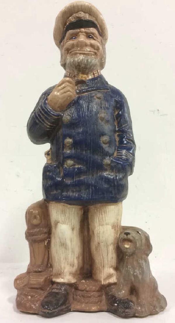 Painted Ceramic Figure Of Sailor & Dog (1 of 6)