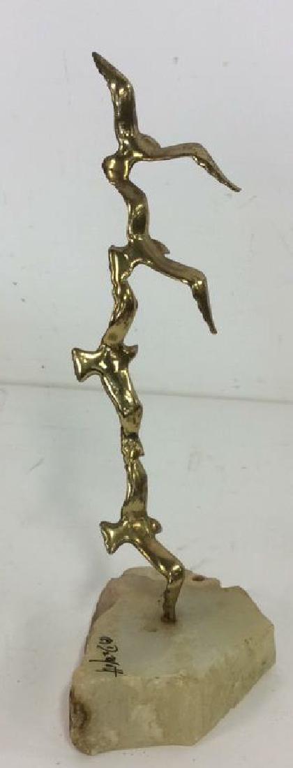Signed Demott Brass Birds In Flight Sculpture (1 of 12)