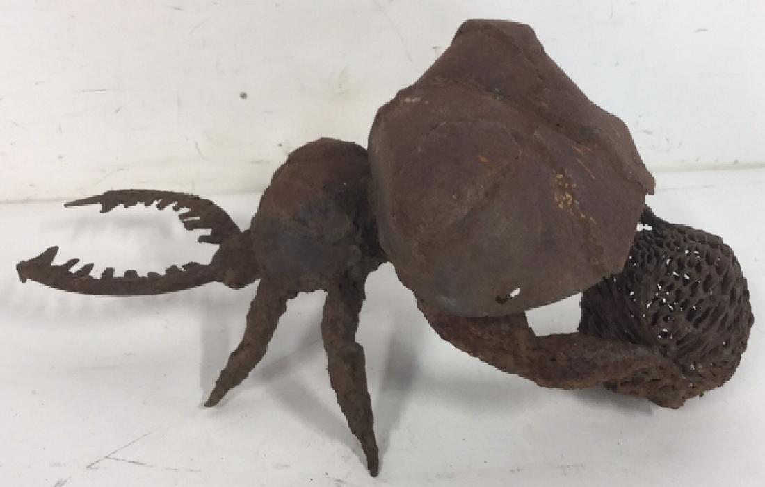 Dark Brown Metal Dung Beatle Statuette (1 of 8)