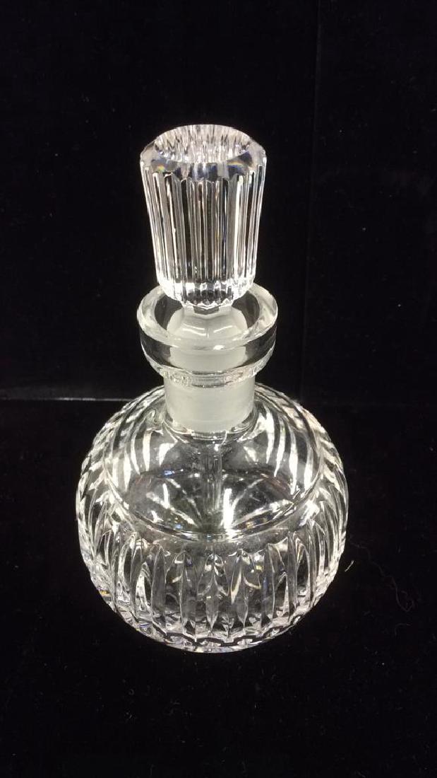 Cut Crystal Perfume Bottle w Stopper (1 of 7)