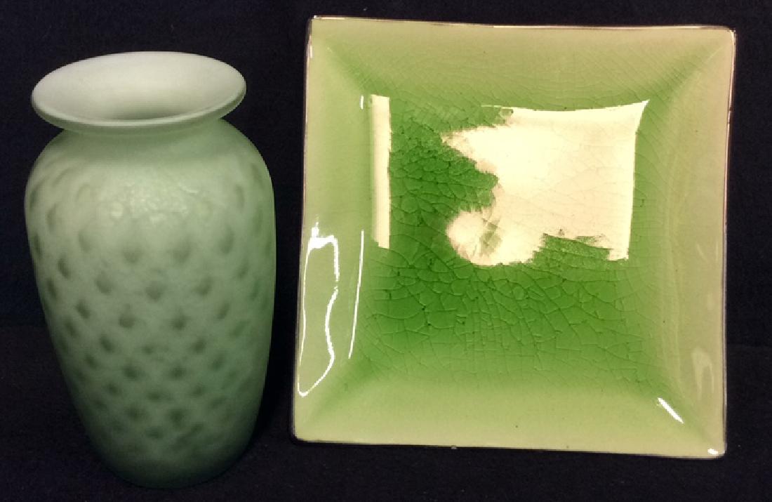Lot 2 Tabletop Accessories Vase W Tray (1 of 8)
