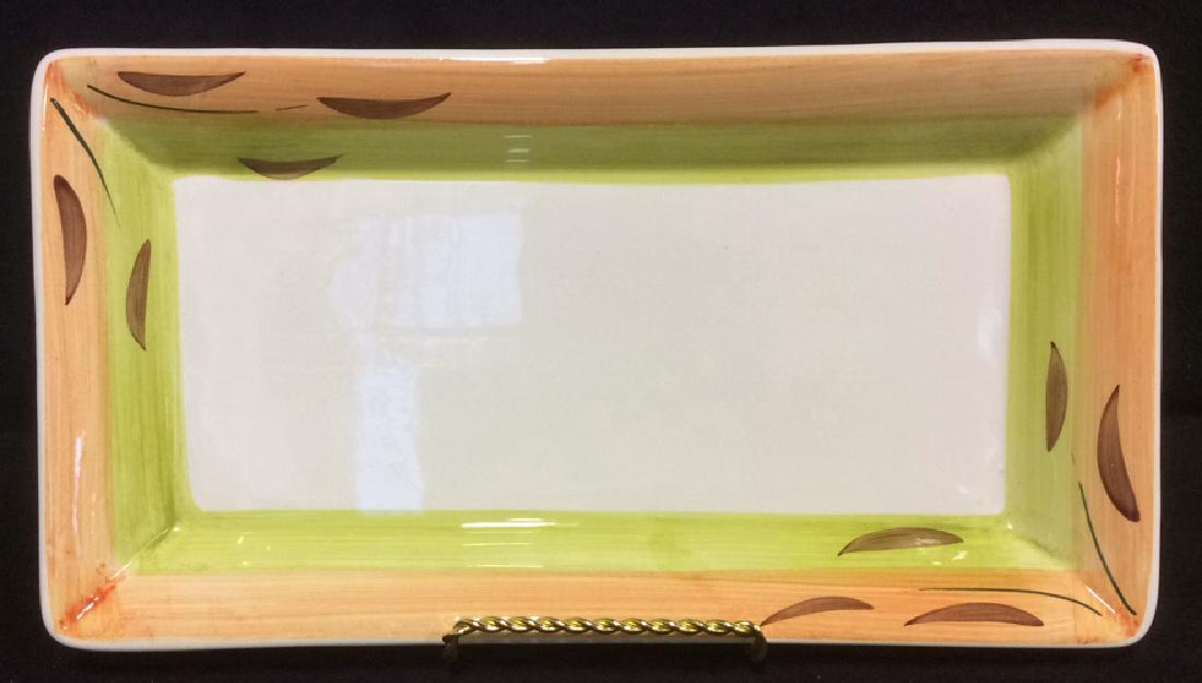Hand Painted Rectangular Ceramic Platter (1 of 6)