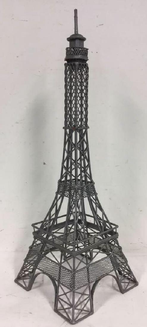Grey Toned Metal Eiffel Tower Statue Sculpture (1 of 7)