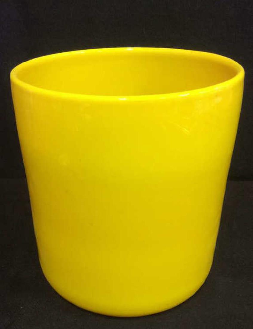 Vintage Yellow Toned Glass Vase (1 of 6)