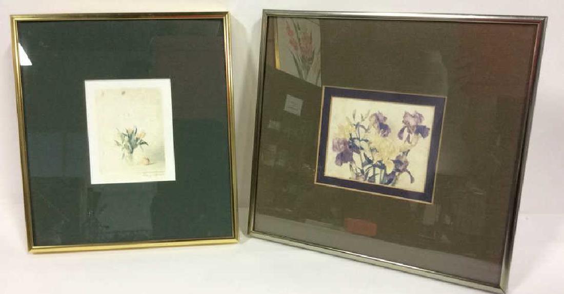 Pair Al Raymond Framed Floral Art Prints (1 of 8)