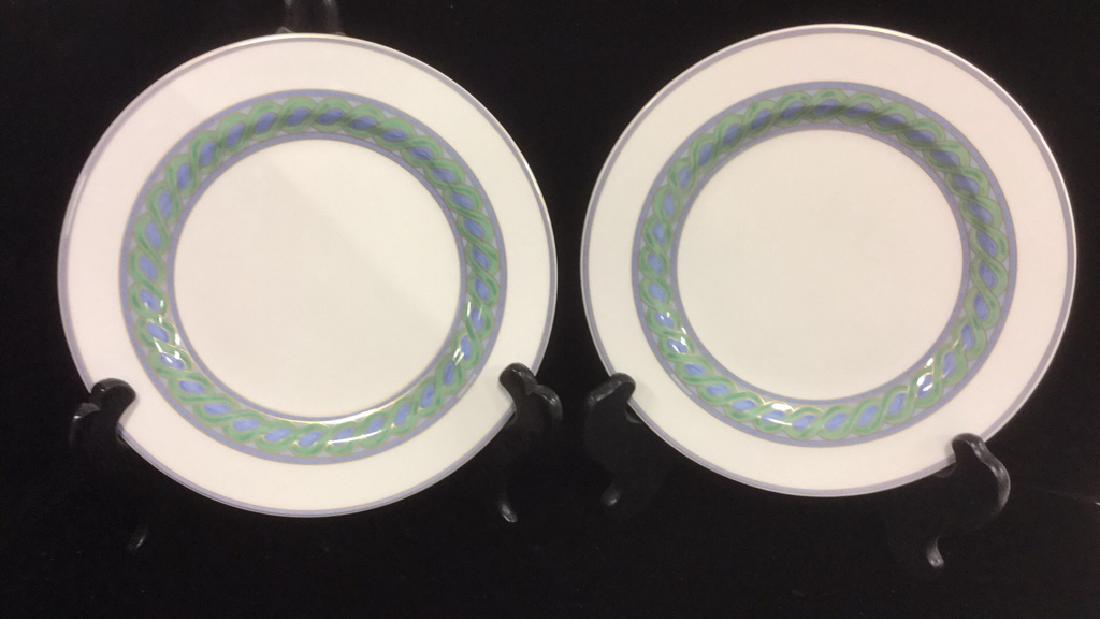 Lot 2 Christofle Paris Torsada Blue Salad Plates (1 of 8)