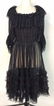 KRIZIA Vintage Black Sheer Ruffle Cocktail Dress - 2