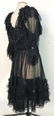 KRIZIA Vintage Black Sheer Ruffle Cocktail Dress - 3