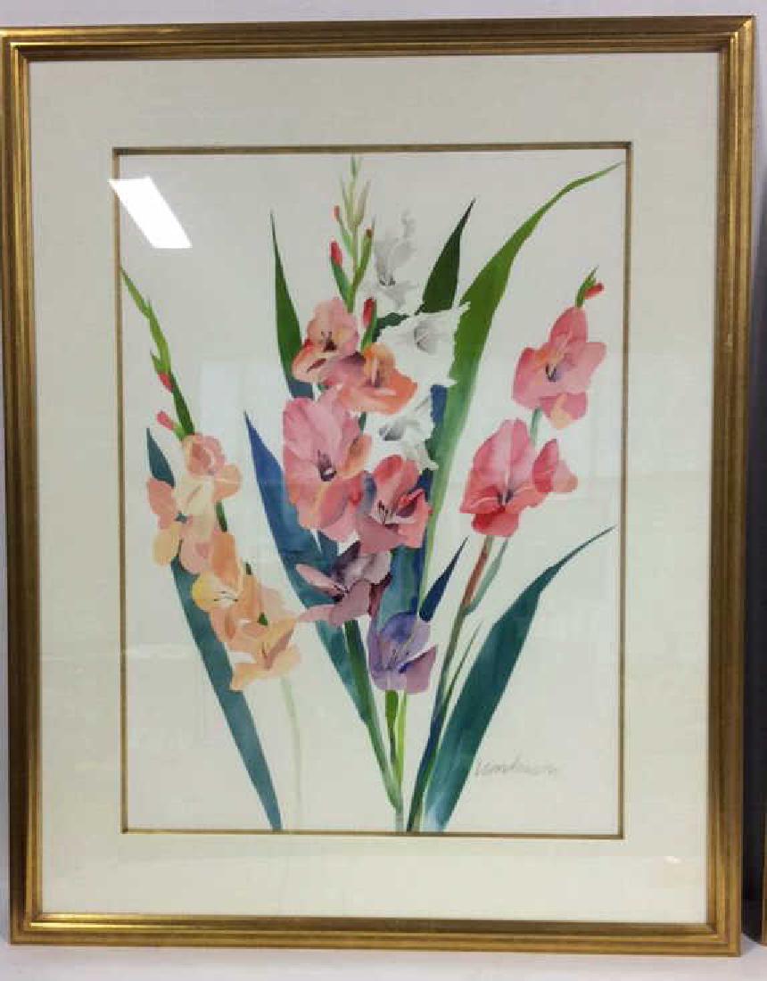 Signed Framed Henderson Floral Watercolor (1 of 8)