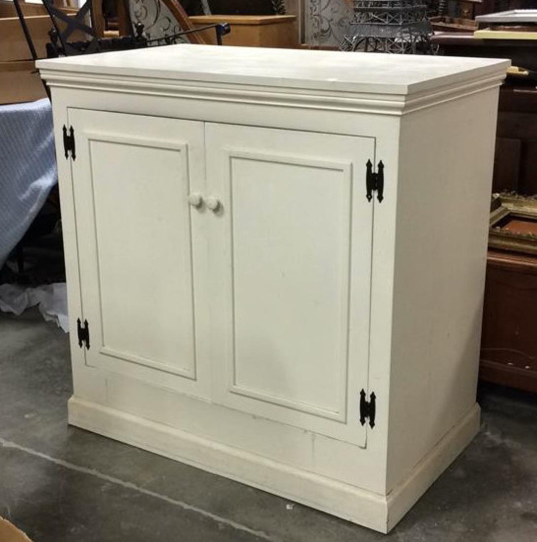 White Toned Painted Wood Base Cabinet (1 of 8)