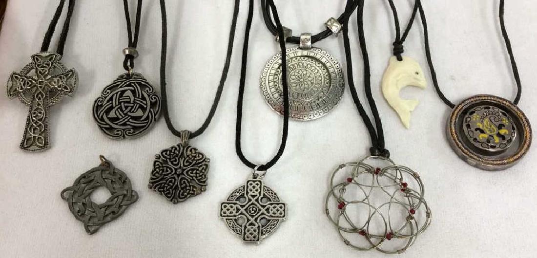 Lot 9 Estate Costume Jewelry Pendants (1 of 9)