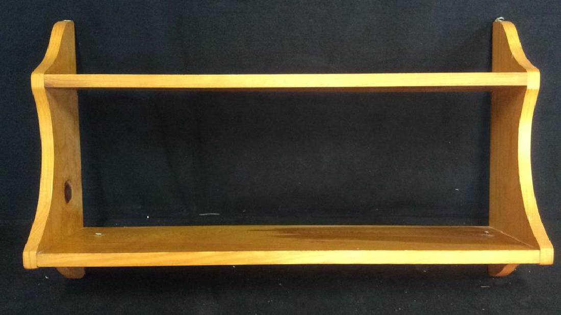 2 Tiered Hanging  Wooden Display Shelf (1 of 10)