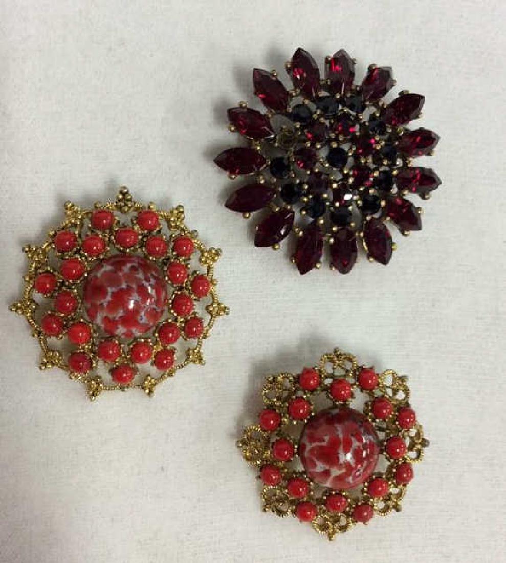 Lot 3 Gold Toned Vintage Brooch Pins Jewelry (1 of 9)