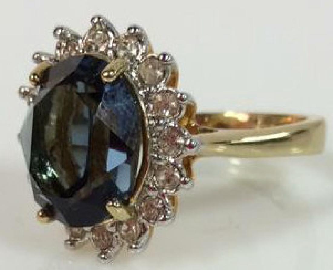 18 K Gold Plated Ring W Rhinestones (1 of 6)