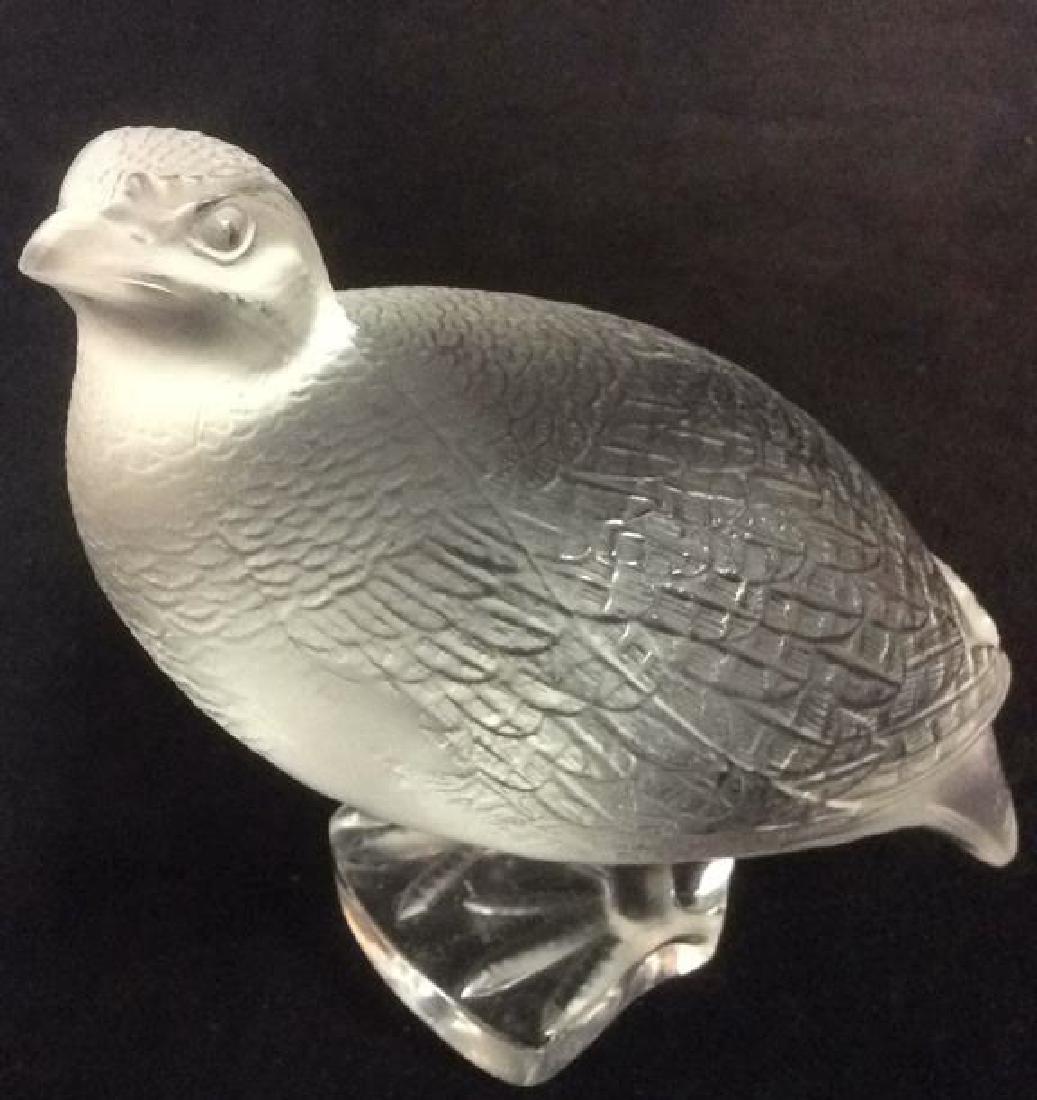 LALIQUE FRANCE Crystal Quail Partridge Bird (1 of 10)
