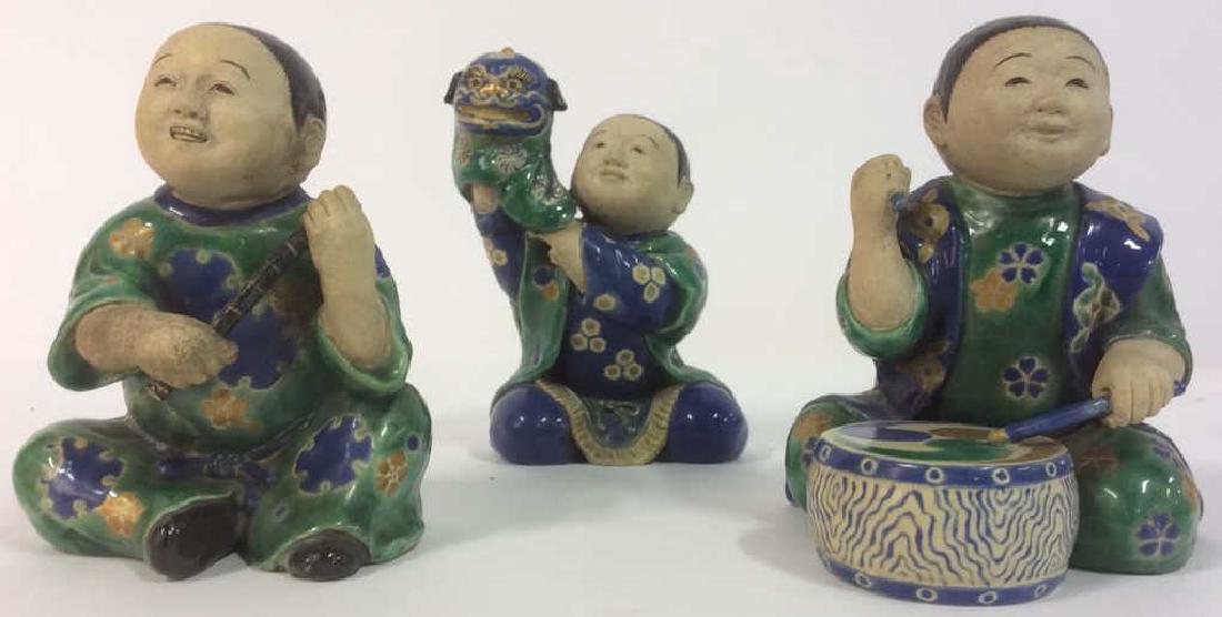 Lot 3 Painted Asian Ceramic Figures (1 of 11)
