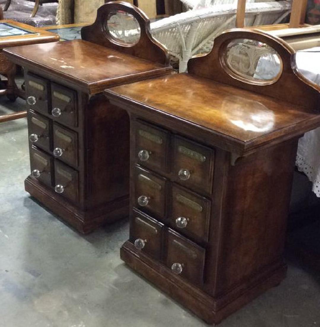 Lot 2 Apothecary Inspired Wooden End Tables (1 of 9)