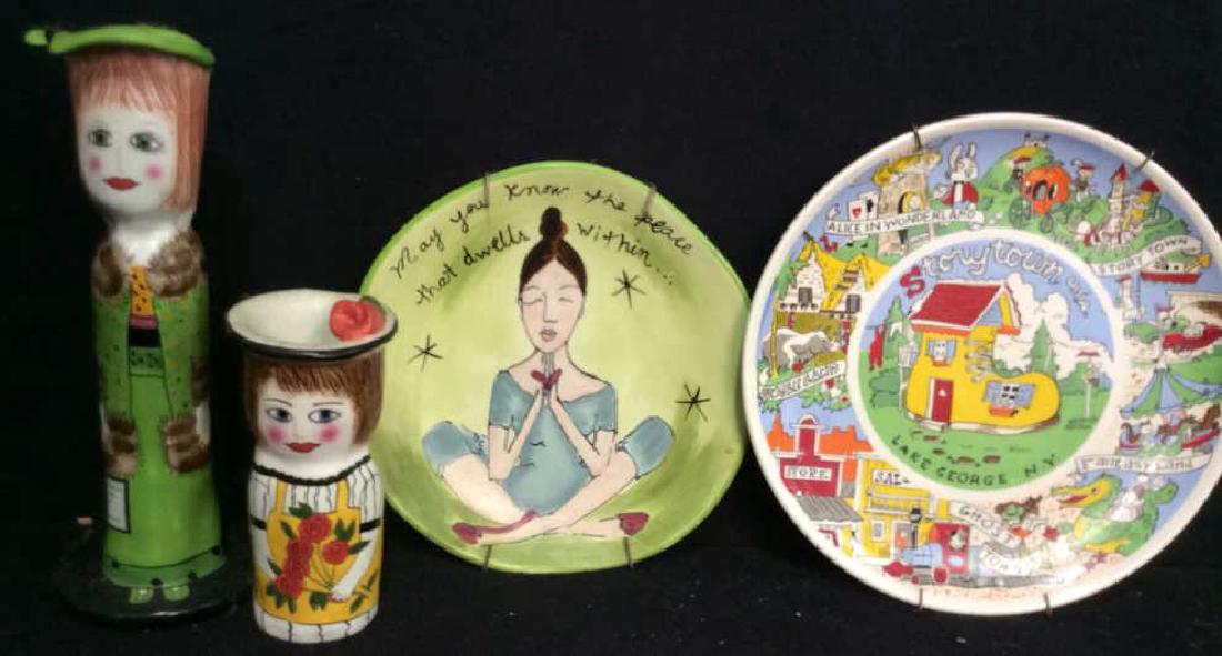 Collectible Vintage Pottery Plate Lot (1 of 10)