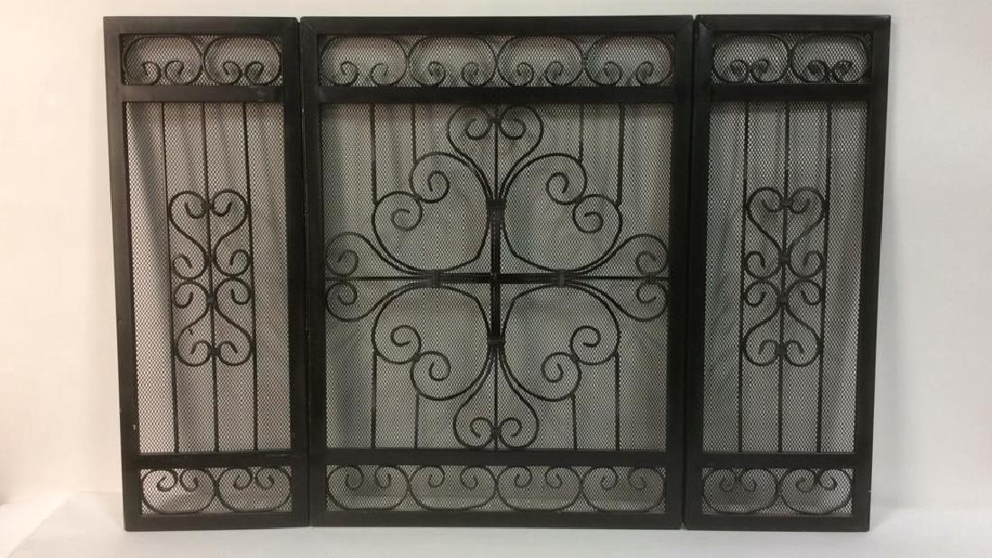 Black Toned Metal Fireplace Screen (1 of 11)