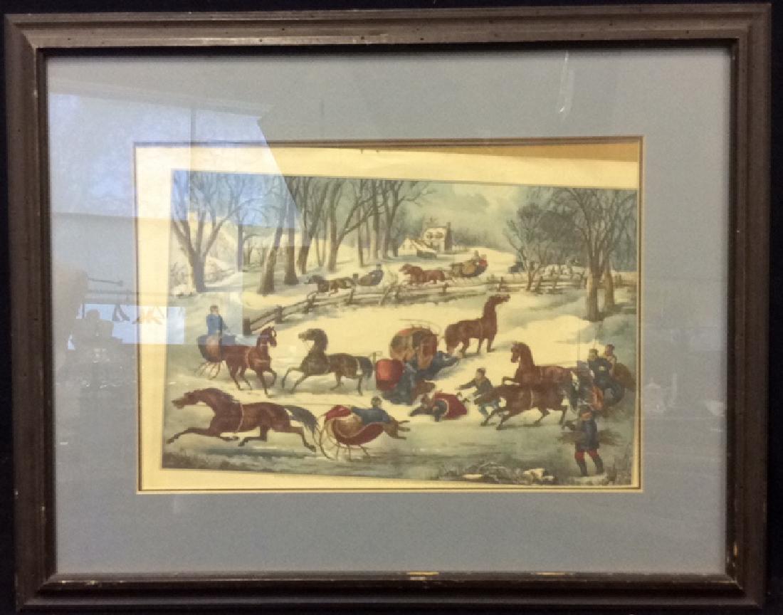 Art Print Winter Sleigh Crash (1 of 8)