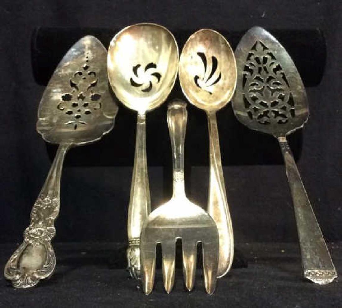 Lot 5 Vintage Slotted Serving Utensils & More (1 of 11)