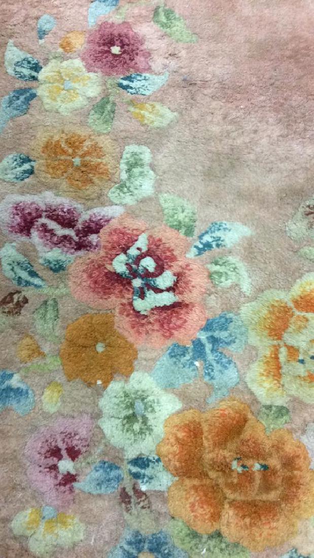 Handmade Pink Toned Fringed Runner Area Rug (1 of 10)