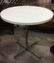White Formica Chrome Vintage Pedestal Dining Table - 3