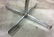 White Formica Chrome Vintage Pedestal Dining Table - 5