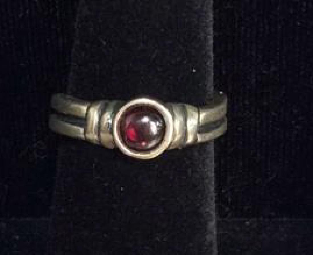 Sterling Silver Ring W Red Quartz Center Stone (1 of 6)